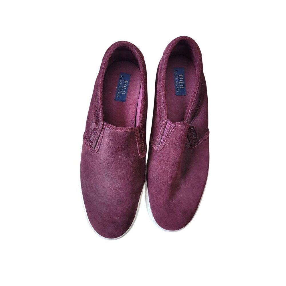 Polo Ralph Lauren Men's Vaughn Suede Slip-On Sneaker Size 14 Port Casual